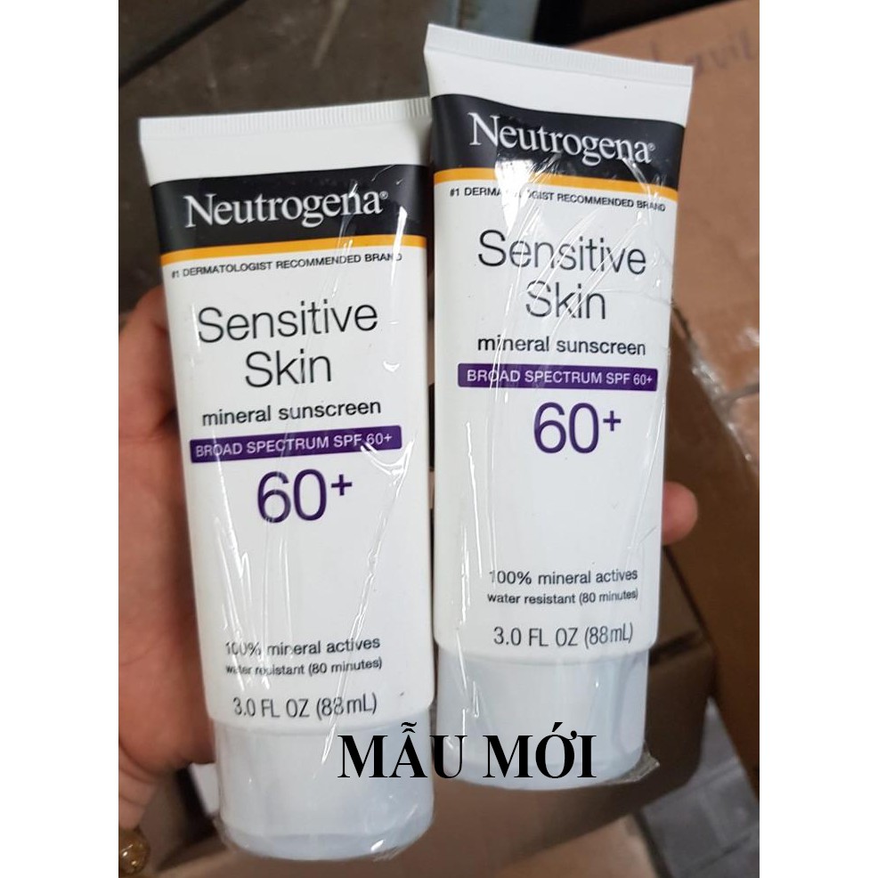 Kem chống nắng cho da nhạy cảm Neutrogena Sensitive Skin Sunscreen SPF60 88ml