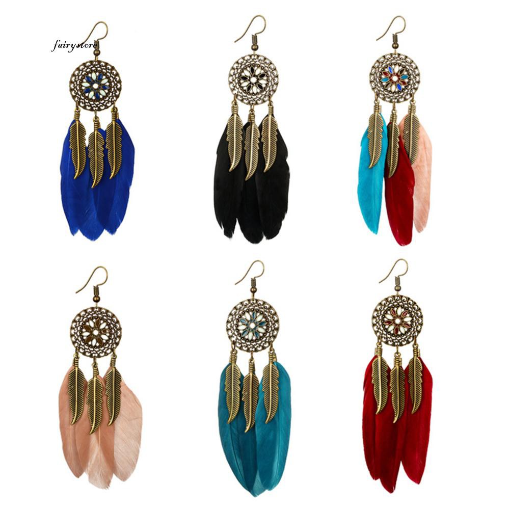 Bông tai hình dreamcatcher phong cách retro độc đáo dành cho nữ