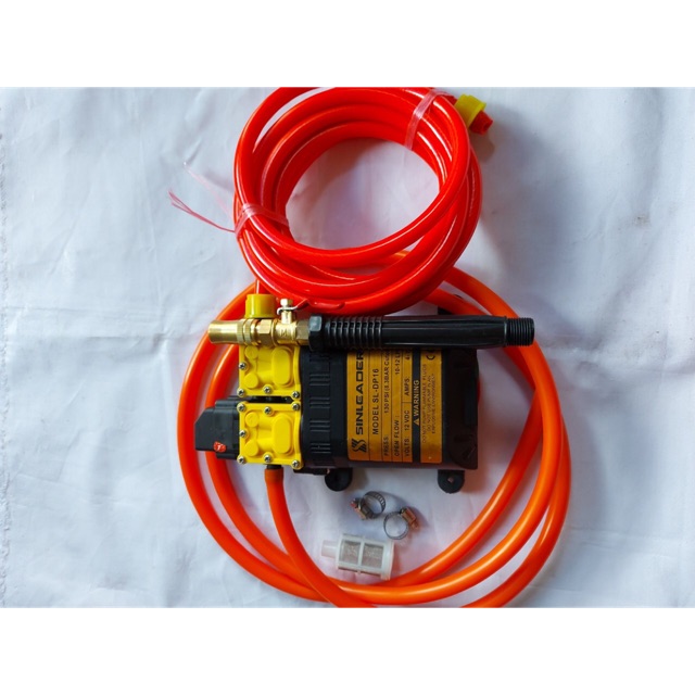 Bộ bơm tăng áp mini sinleader đôi kèm nguồn và dụng cụ chuyên dùng xịt rửa máy lạnh, Phun sương