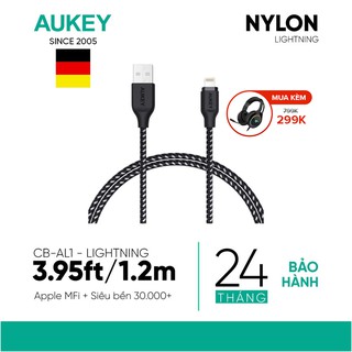 Cáp Lightning Aukey CB-AL1 MFi 1.2m