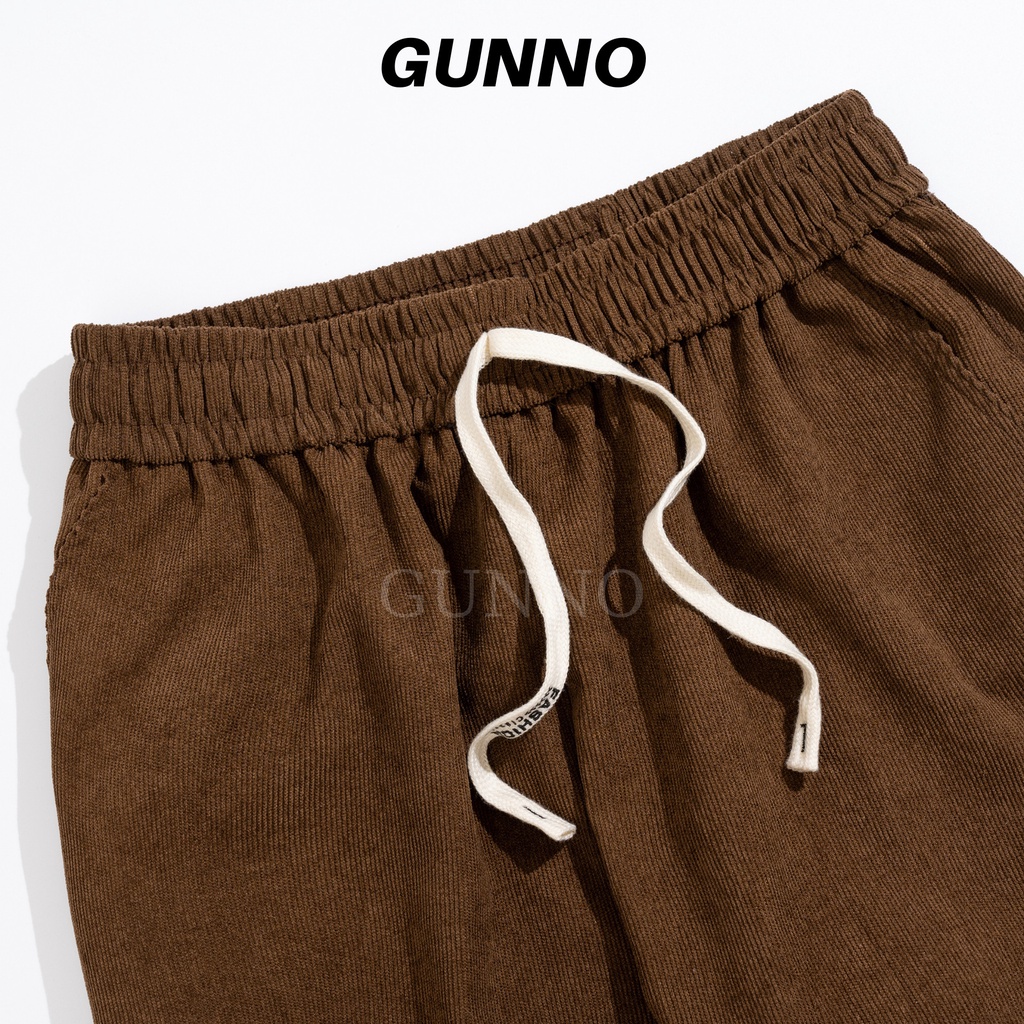 Quần Short Nhung Tăm Nam GUNNO 5 Màu Trẻ Trung, Cá Tính