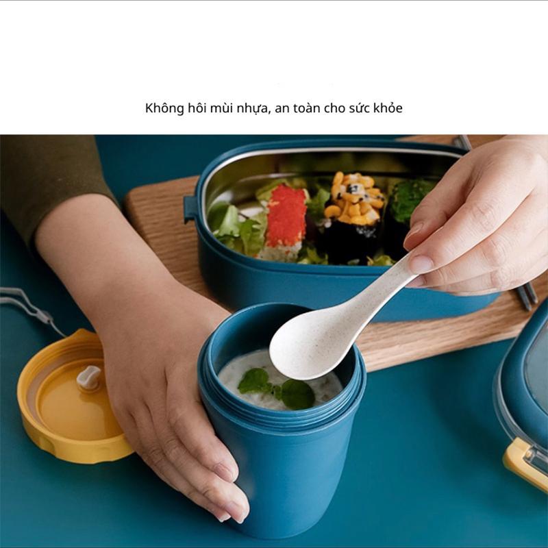 Cốc đựng canh giữ nhiệt lúa mạch ,bình ủ cháo, đựng ngũ cốc, sữa, mang cùng hộp đựng cơm giữ nhiệt SatoriVN