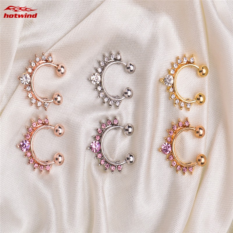 1 Khuyên Mũi Đính Đá Nhiều Màu Thời Trang