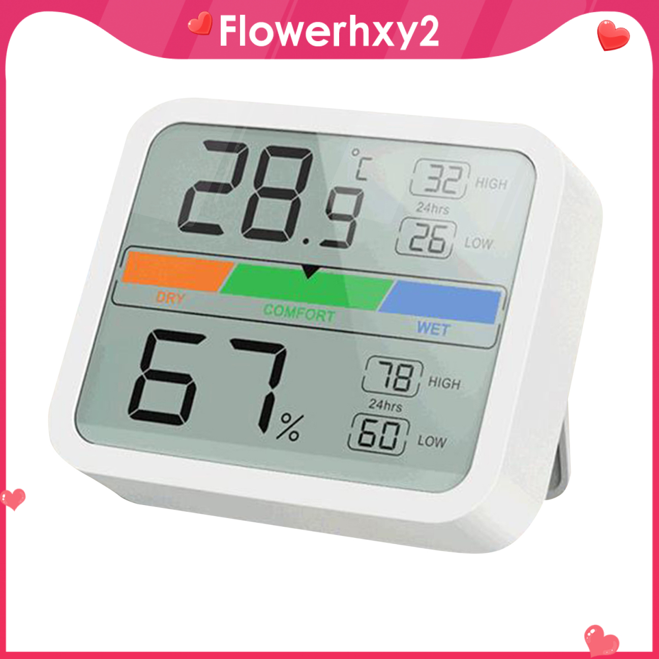 [ReadyStock]Digital LCD Thermometer Hygrometer Humidity Temperature Meter for Basement