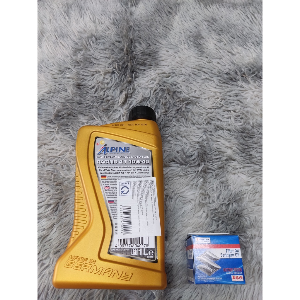 NHỚT ALPINE RACING - 4T 10W40 1L dành cho xe số, côn tay  Nhập khẩu chính hãng tử Đức