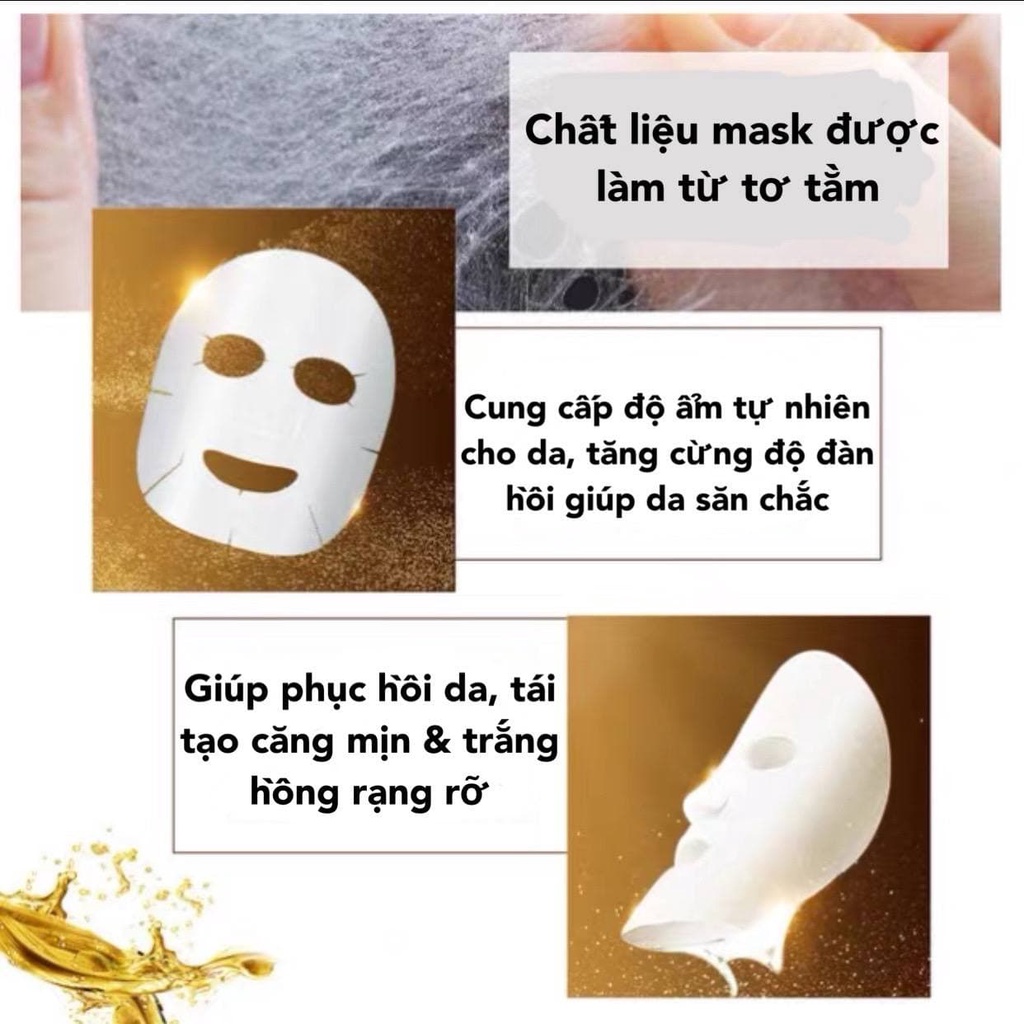 N53 Mặt nạ nội địa Trung Quốc Bisutang Gold 24k Hyaluronic