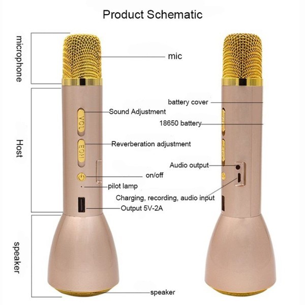 Mic karaoke bluetooth và loa k088