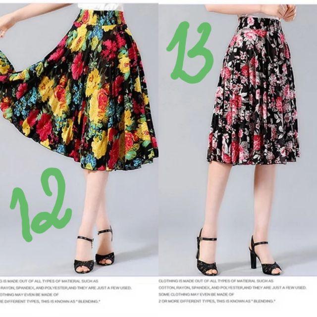 Chân váy xòe dài nhiều mẫu