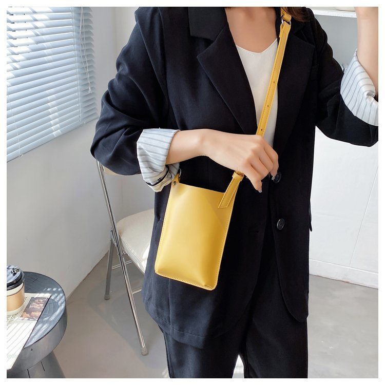 Túi đeo chéo mini đựng điện thoại thiết kế đơn giản thời trang mùa thu 2021 tùy chọn màu sắc
