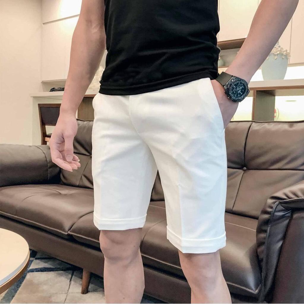 Quần đùi kaki nam, quần sooc nam kaki co giãn cao cấp màu trắng đen form đẹp chính hãng dáng Hàn Quốc H3 | BigBuy360 - bigbuy360.vn