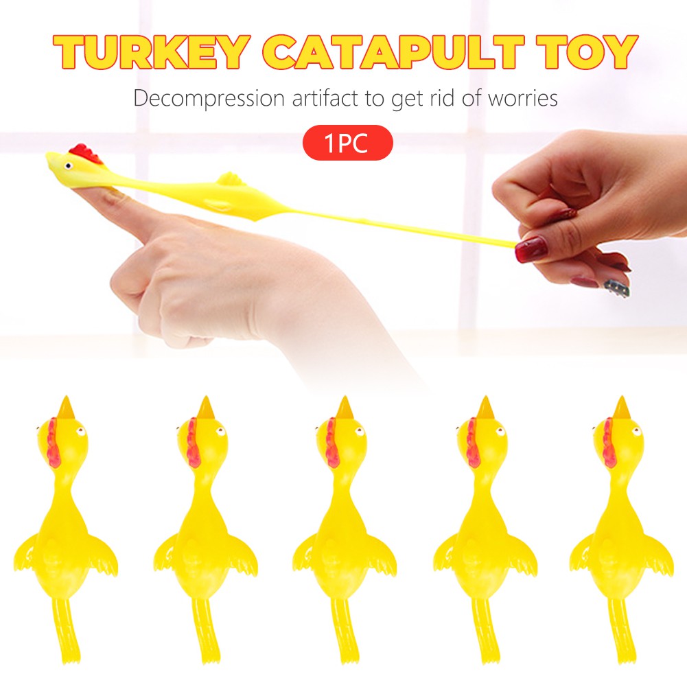 Set 5 đồ chơi cao su hình gà tây ngộ nghĩnh đáng yêu