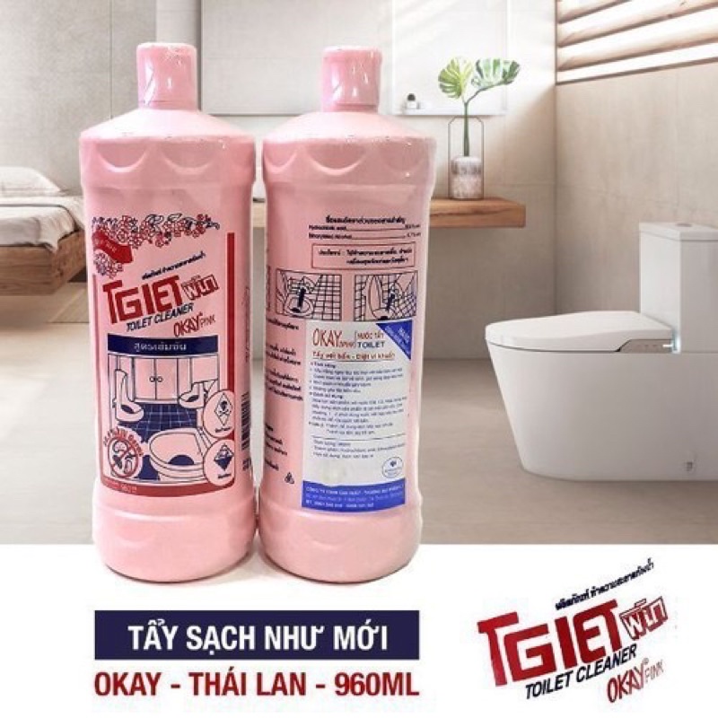 Chai tẩy toilet bồn cầu Okay Thái Lan 960ml Chính Hãng