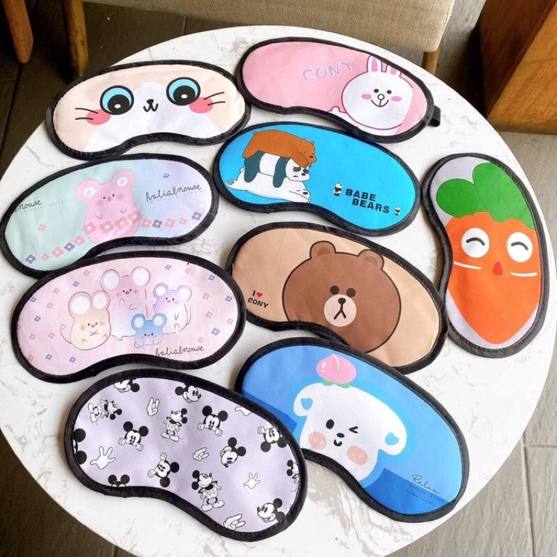 Miếng Bịt Mắt Ngủ, Miếng Che Mắt Bảo Vệ Mắt Hình Thú cute, Mặt Nạ Che Mắt Ngủ Dễ Thương, Thuận Tiện Cho Dân Văn Phòng