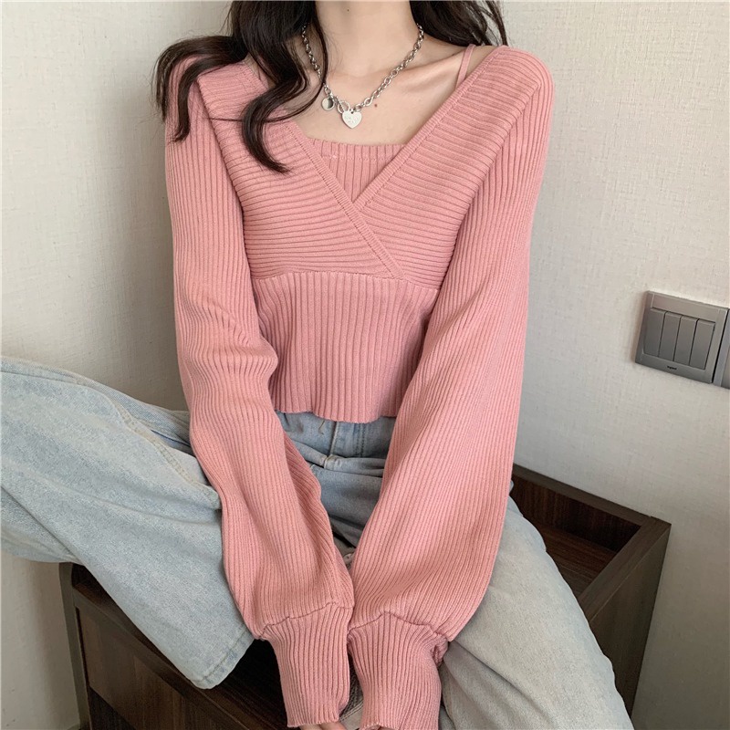 Hàng sẵn - Áo len dài tay kiểu mới, áo len tăm nữ