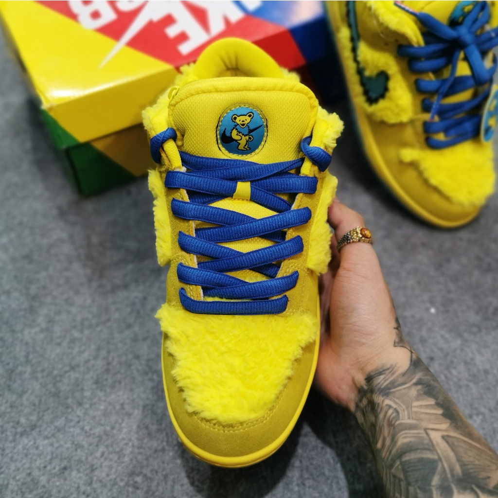 Giày thể thao Sneaker SB DUNK GREATFUL dead bear opti yellow