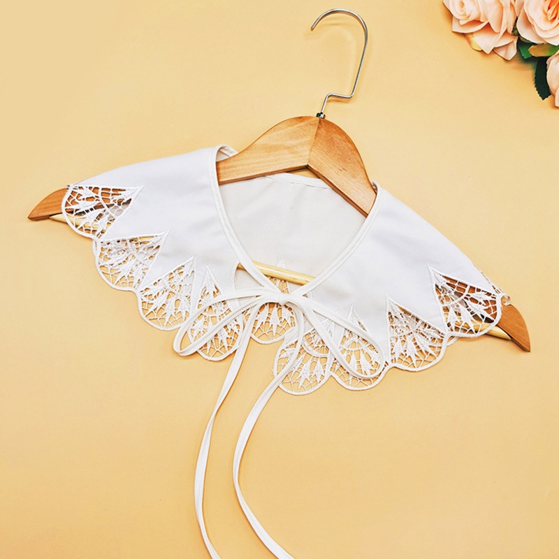 Cổ Áo Giả Quấn Vai Thêu Họa Tiết Có Thể Tháo Rời