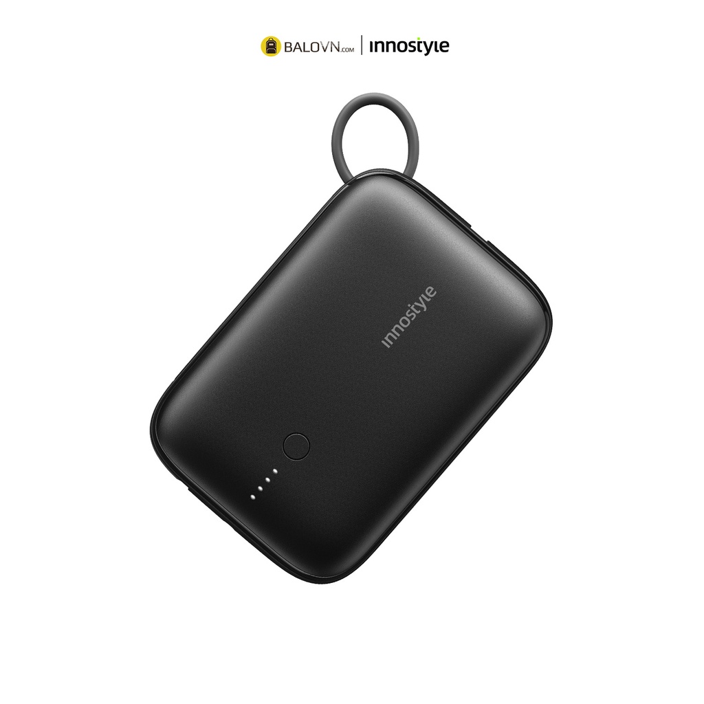 Pin Sạc Dự Phòng Innostyle Powergo Mini 10000 mAh 22.5W Tích Hợp Cáp USB-C IP22PDBLK