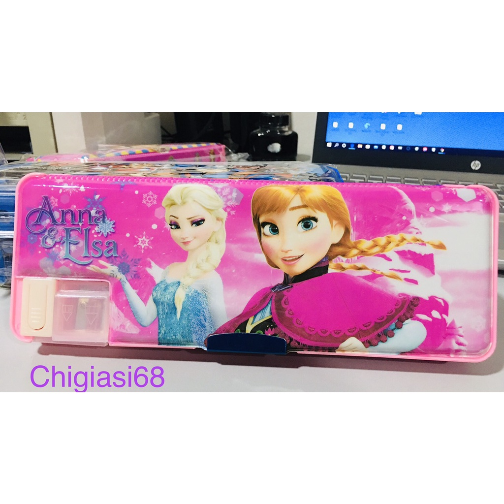 HỘP BÚT NHỰA 2 MẶT HOÀNG PHÚ CHO BÉ TRAI- BÉ GÁI- TOYS89