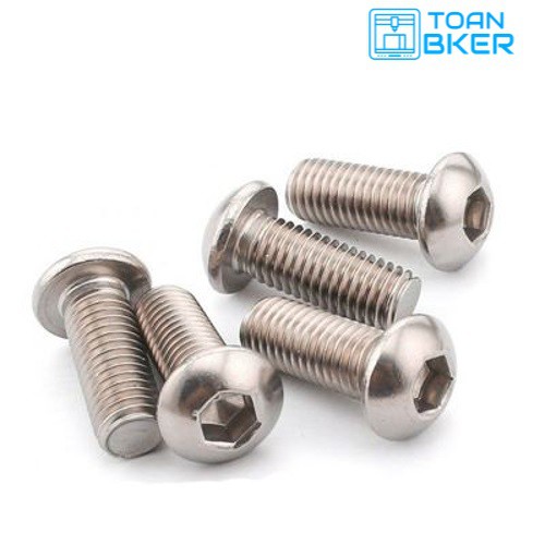 Bộ bulong lục giác đầu dù, inox M6, tự chọn chiều dài, đẹp đẽ và cứng cáp