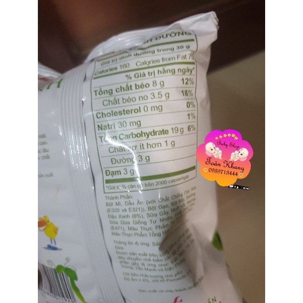 BÁNH SNACK OISHI ĐẬU XANH NƯỚC DỪA 16G