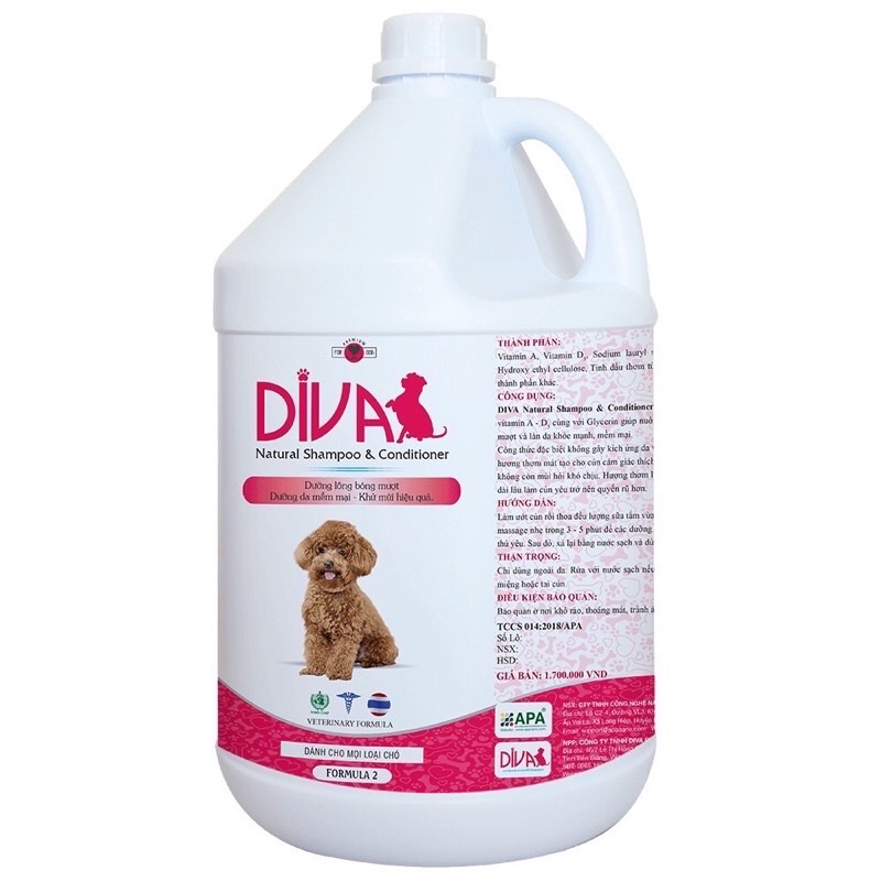 CHIẾT 500ML Sữa tắm cho chó DIVA hồng