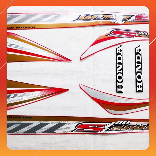 [CỰC RẺ] BỘ TEM 3 LỚP MẪU ZIN HÀNG CAO CẤP CHO WAVE S 110 - MÀU ĐỎ