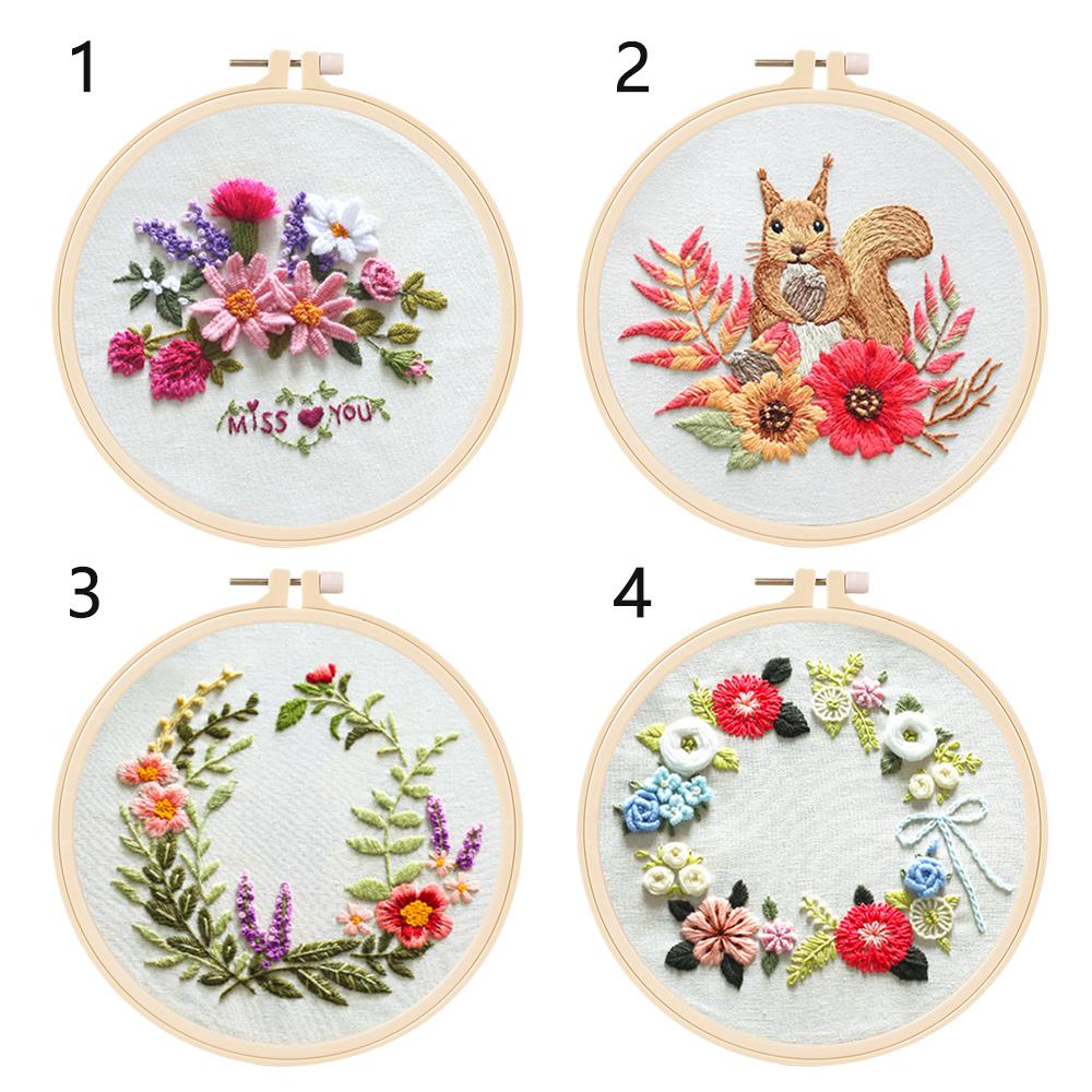 Khung Thêu Thủ Công Hình Hoa Trang Trí Nhà Cửa