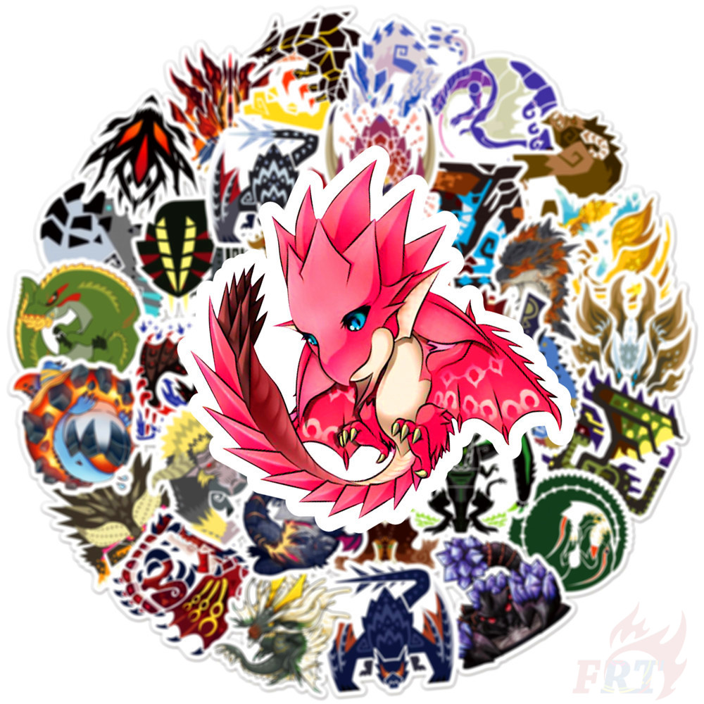 ❉ Monster Hunter Series 02 Stickers ❉ 50Pcs/Set Anime Games DIY Fashion Waterproof Decals Doodle Stickers