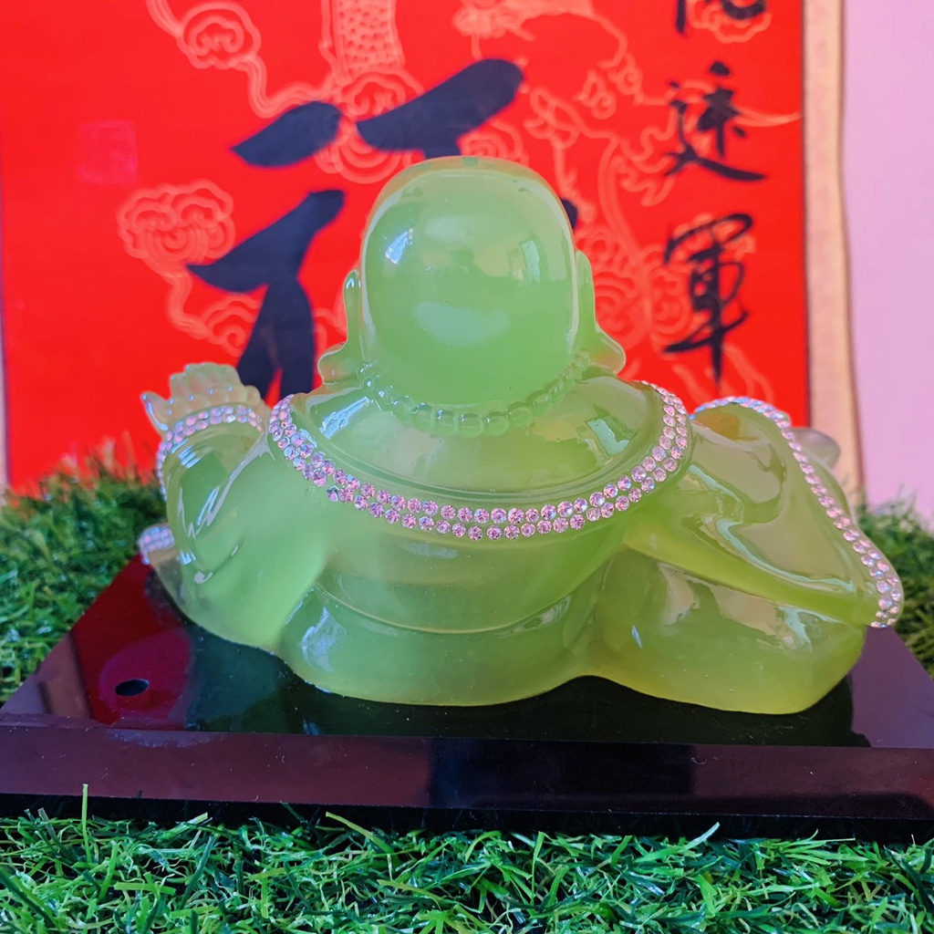 Nước hoa ô tô tượng phật di lặc mỉm cười phúc hậu đặt trên taplo xe hơi, bàn làm việc cao cấp - sang trọng