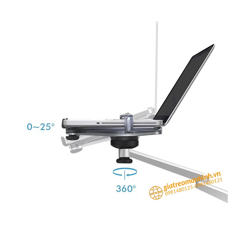 Giá Treo Màn Hình OA 7X 17 - 24 - 27 Inch (Upto 32&quot; ) - Kèm Tay Treo Đỡ Laptop 10 - 15.6 Inch - Gắn Bàn Đa Năng