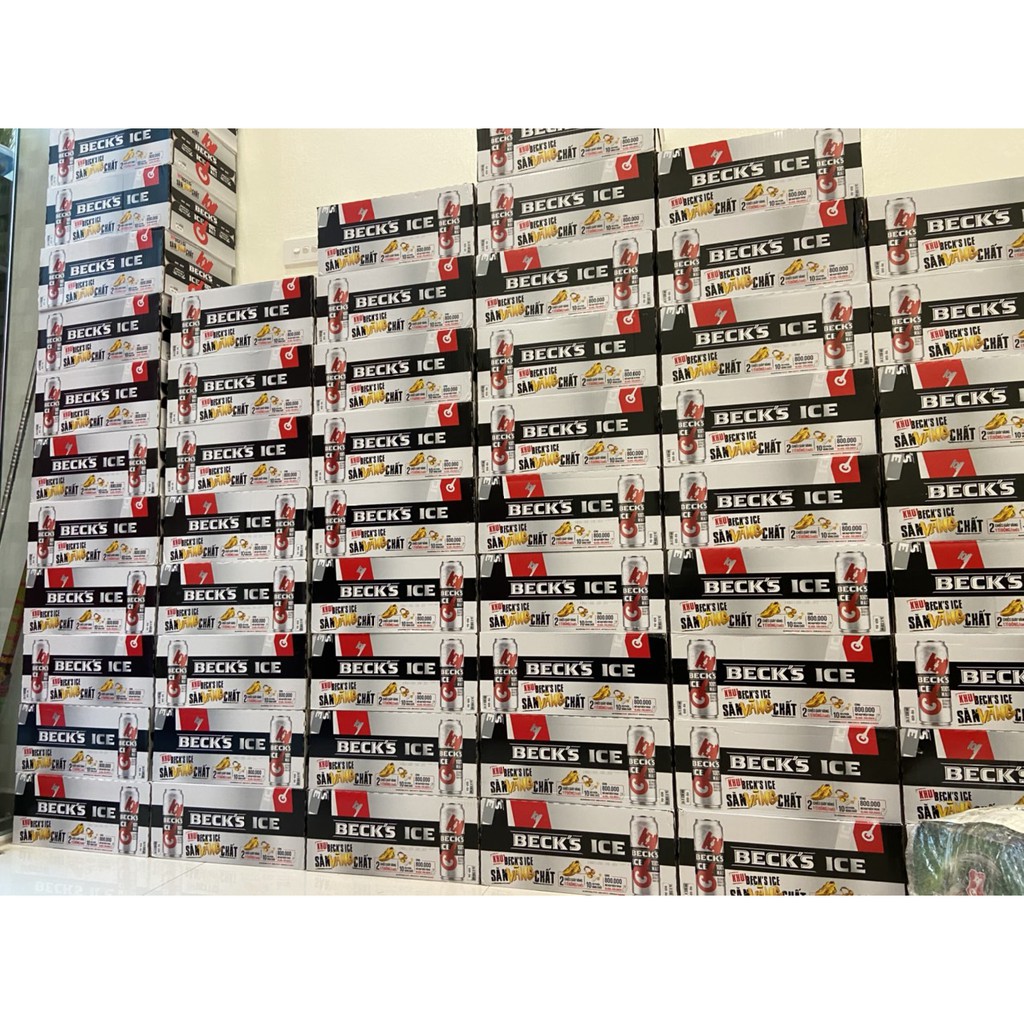 Bia BECK'S ICE - Bia chuẩn Đức bất ngờ sảng khoái, Thùng tiêu chuẩn 24 lon/can x 330ml
