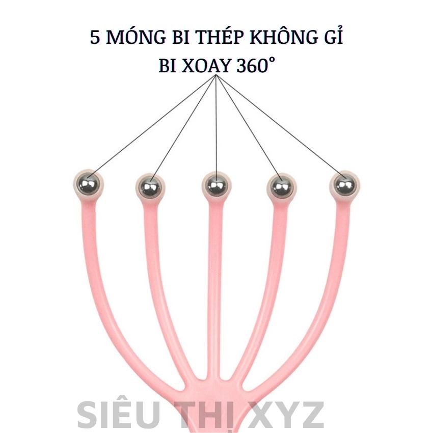 Lược Massage Đầu Năm Ngón Bóng Thép Cầm Tay Giúp Thư Giãn và Lưu Thông Máu - Y93