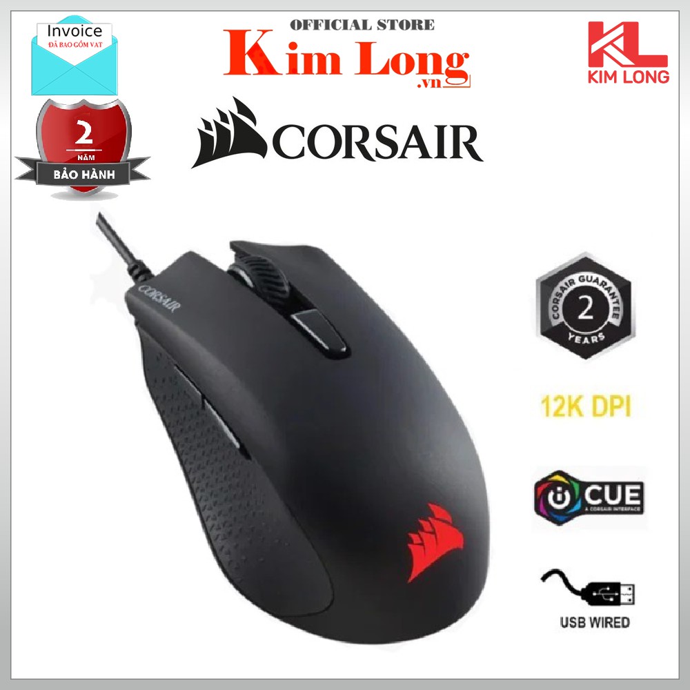 Chuột Corsair Harpoon RGB PRO - PMW3327 - Bảo hành 2 năm chính hãng