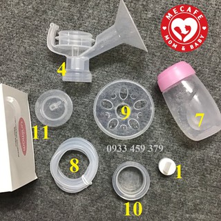 (Tách lẻ Bộ Cải Tiến Minuet, Allegro đôi- Premium)- Phụ Kiện Máy Hút Sữa Unimom