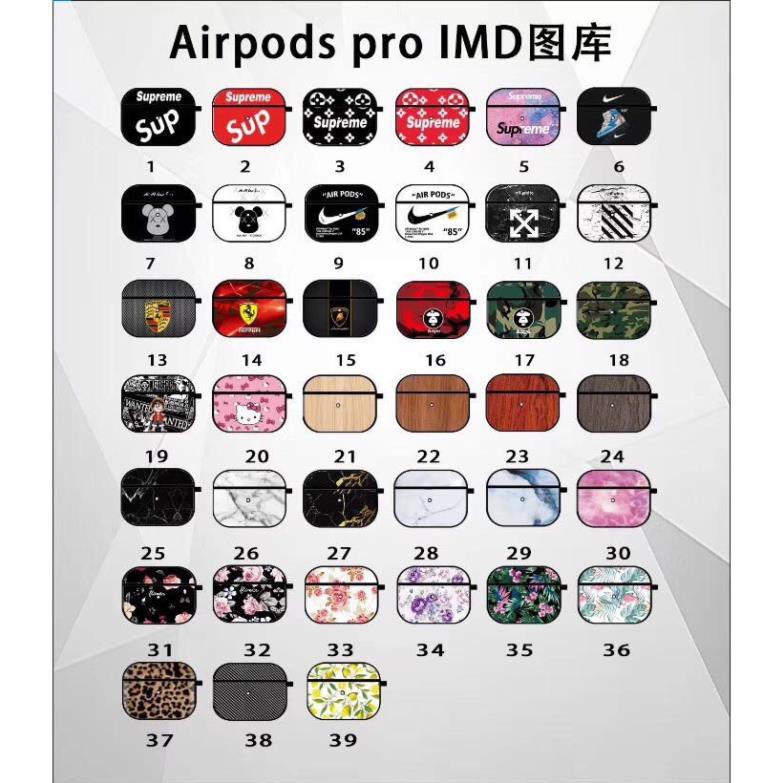 Vỏ bao airpod - Case airpod pro IMD Sup - Kaws- Ferrari - One piece ( tặng kèm móc) -Hồng Anh Case