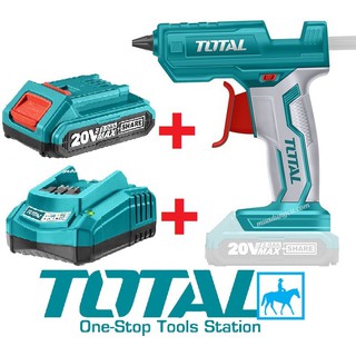 TOTAL Dụng cụ bơm Keo Dùng Pin TGGLI2001 Kèm Pin Sạc 20V 2.0Ah và Đế Sạc