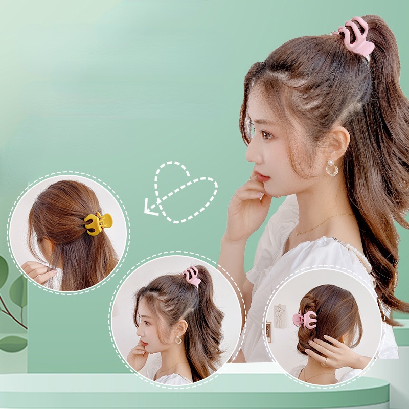 Kẹp Tóc Càng Cua Lưng Bí Ngô Đơn Giản Phong Cách Nhật Bản Chống Rơi Cho Nữ