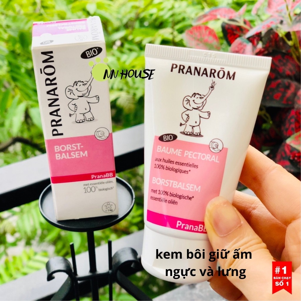 Kem bôi ấm ngực và lưng Pranarom PranaBB Baume Pectoral, kem giữ ấm cho bé organic - an toàn cho bé - NN HOUSE