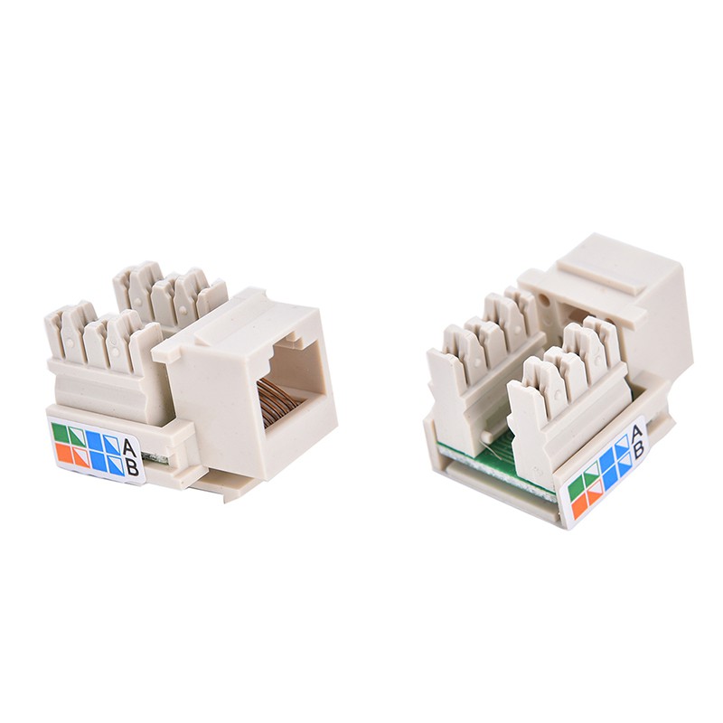 Giắc Cắm Nối Thẳng RJ45 CAT5 Mạng Ethernet RJ45 CAT5 Màu Trắng  Mới