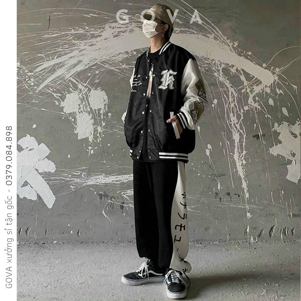 Áo khoác bomber dù THẦN BÀI nam nữ form rộng Unisex 2 lớp Chống Nắng Siêu Hot ulzzang Jacket Bomber GOVA