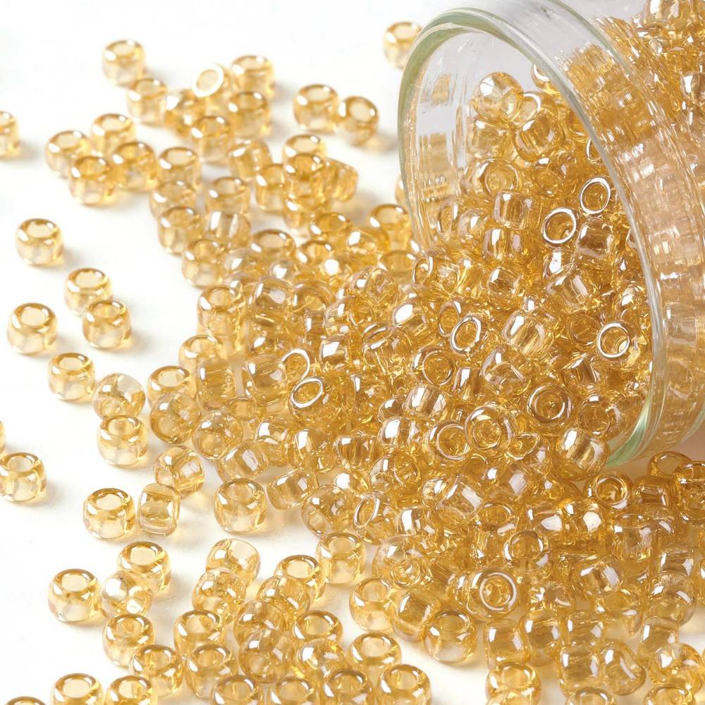 10g Hạt Giống citrine Vàng Trong Suốt 8 / 0 3mm: 1mm Khoảng 222 Hạt / 10g