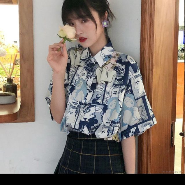 Áo sơ mi tay lỡ