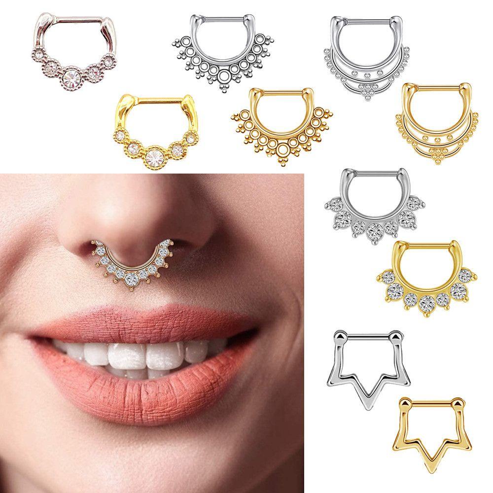 OSIER1 1 Khuyên Mũi Dạng Kẹp Bằng Thép Không Gỉ Thời Trang Cá Tính