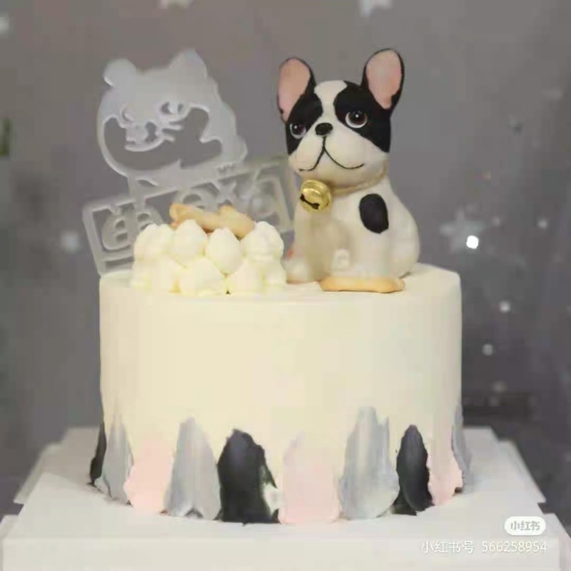 Cún Nhựa Trang Trí Bánh