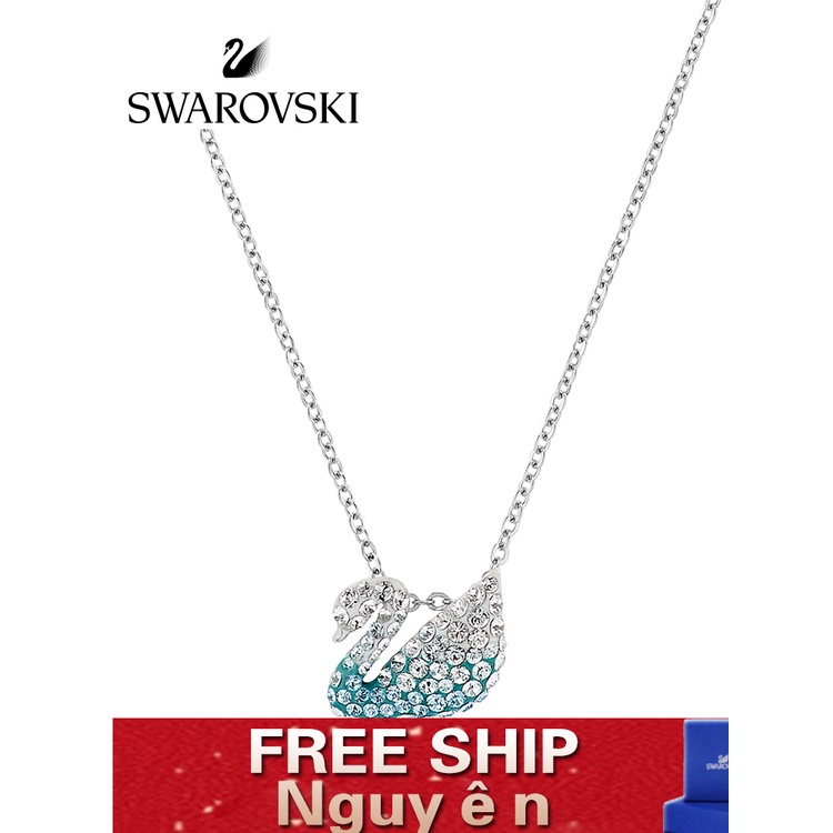 FREE SHIP Dây Chuyền Nữ Swarovski ICONIC SWAN Thiên nga xanh nhỏ Necklace Crystal FASHION cá tính Trang sức trang sức đeo THỜI TRANG