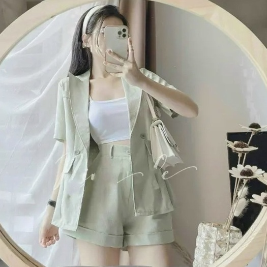 Bộ Vest 3 Món Chất Cotton Lạnh 8528