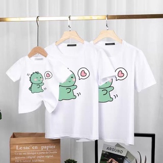 Áo gia đình Khủng long dễ thương thun cotton dày dặn đủ màu size 8-100kg