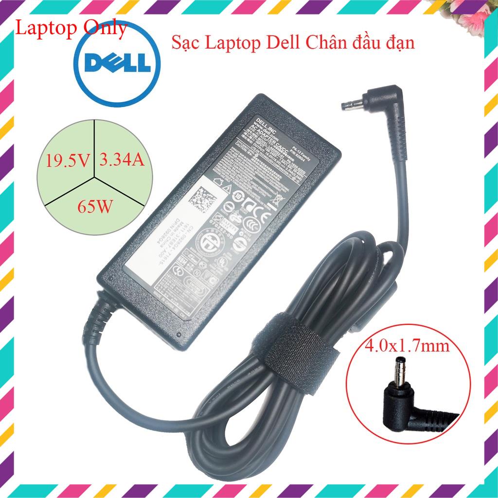 Sạc laptop dell chân đầu đạn 4.0mm x 1.7mm Zin 19.5v-3.34a-65w, adapter laptop dell loại tốt