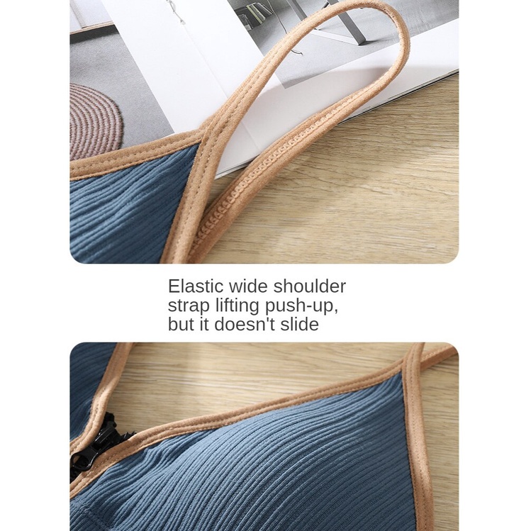 Mới Áo Ngực Không Đường May Có Mút Nâng Ngực Dây Kéo Phía Trước Gợi Cảm