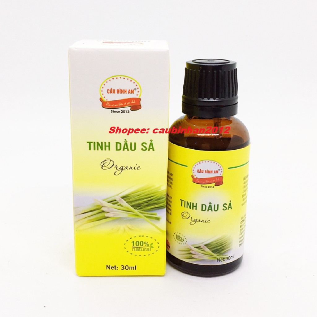 Tinh Dầu Sả Cầu Bình An Chai 30ml Nguyên Chất 100%